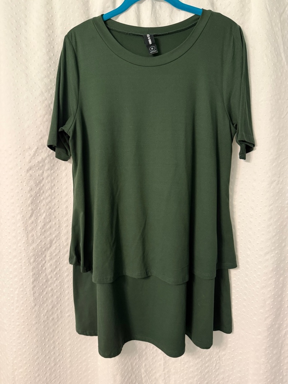 Agnes & Dora Olive Green Layered Short Sleeve Tee